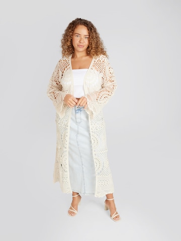 CITA MAASS co-created by ABOUT YOU Knit Cardigan 'Elena' in Beige: front