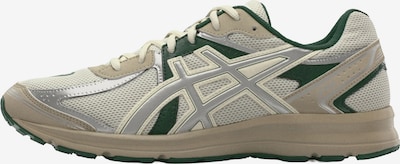 ASICS SportStyle Matalavartiset tennarit 'JOG 100 S' värissä beige / tummanvihreä / hopea, Tuotenäkymä