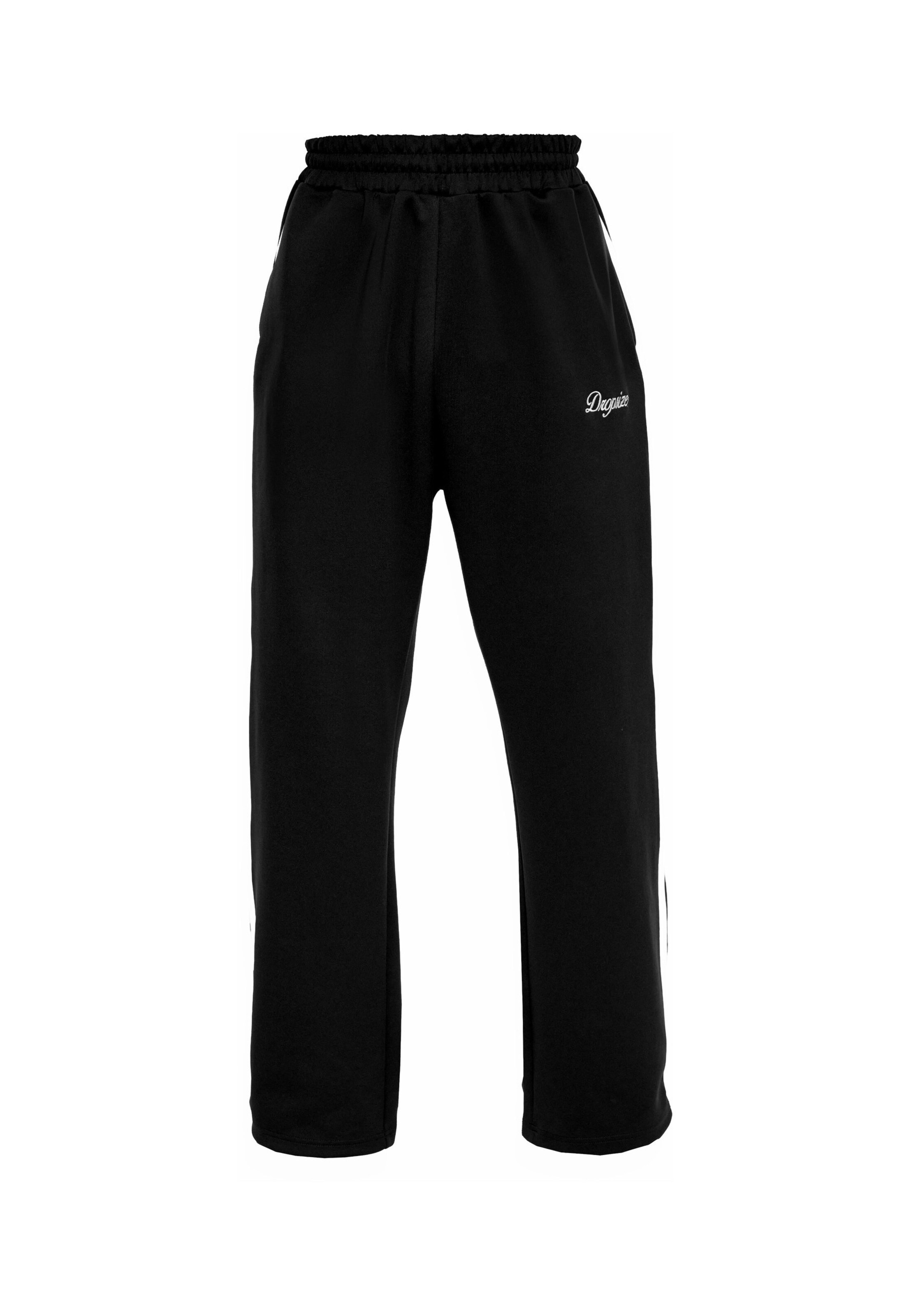 Dropsize Tapered Broek in Zwart: voorkant