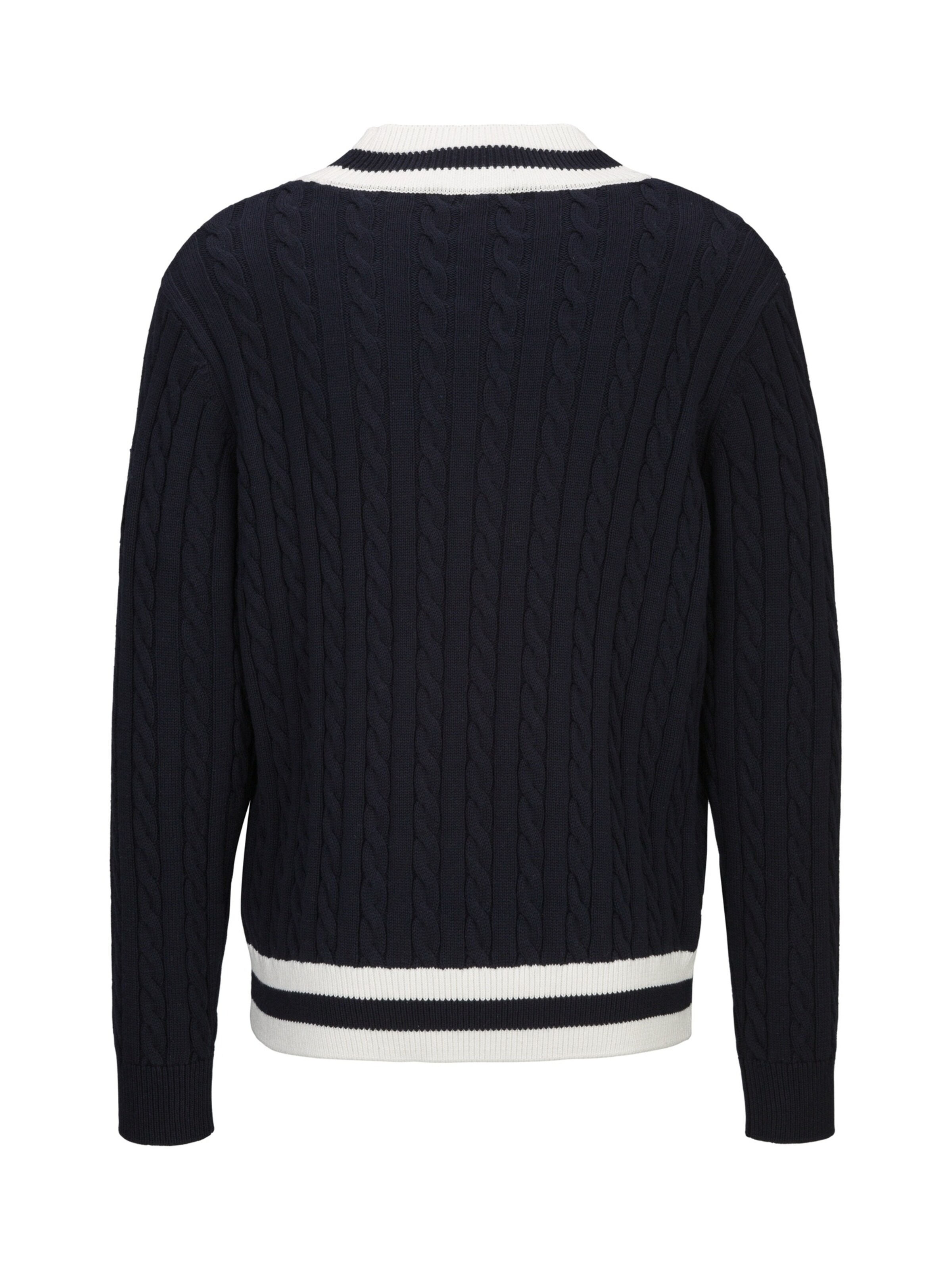 19V69 ITALIA Trui 'Eliano Tennis' in Blauw