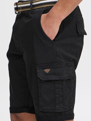 BLEND Regular Cargohose 'Brian' mit Gürtel in Schwarz