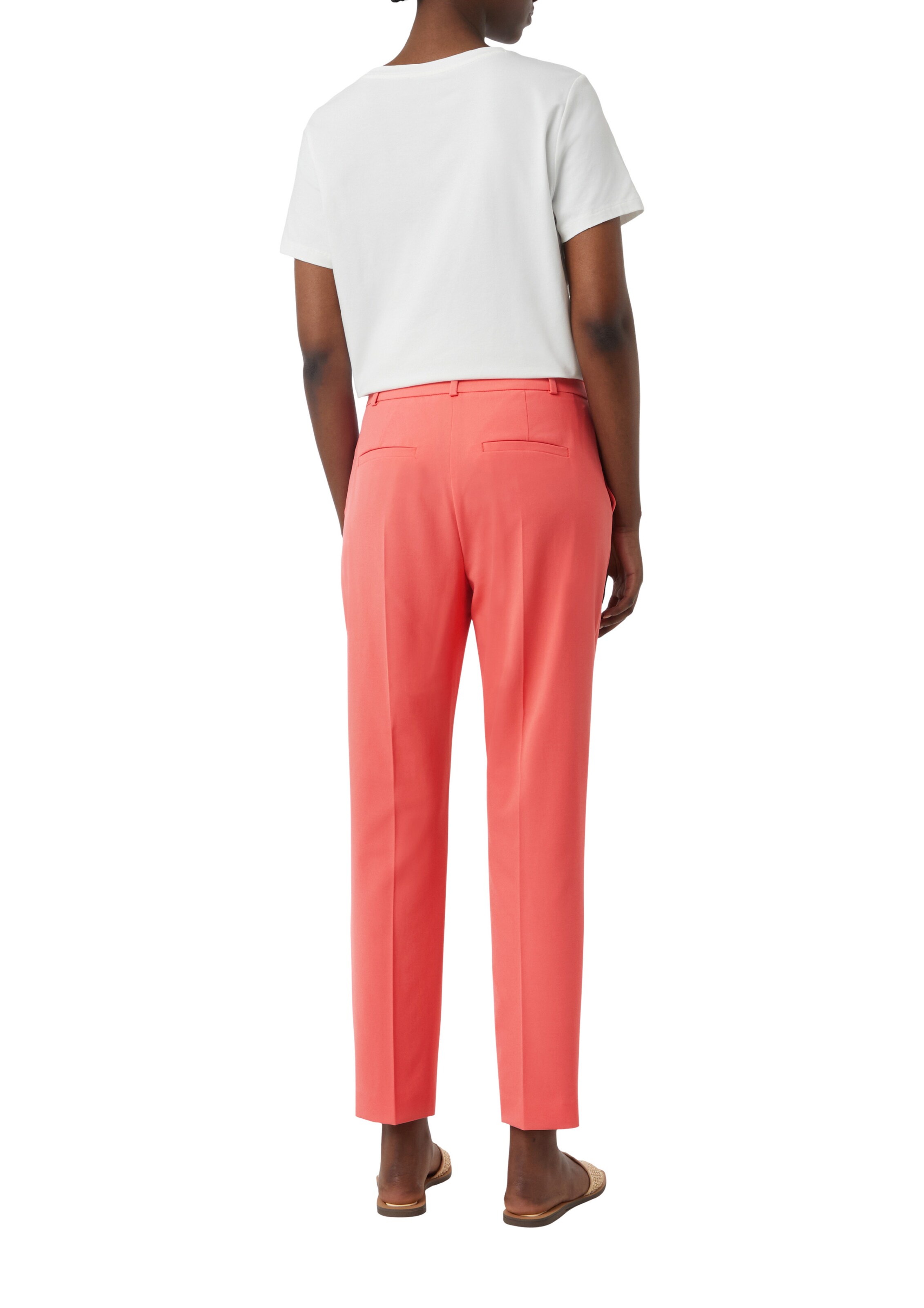 COMMA Regularen Hlače na rob | oranžna barva