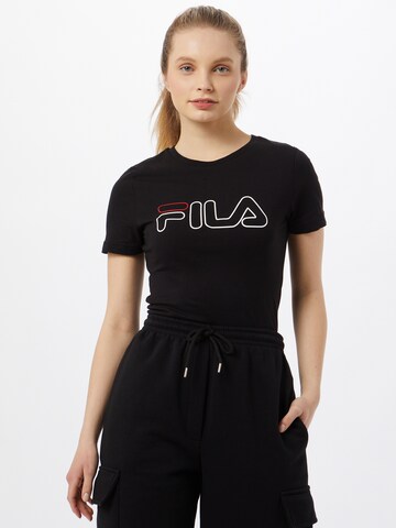 FILA Shirt 'Ladan' in Zwart: voorkant