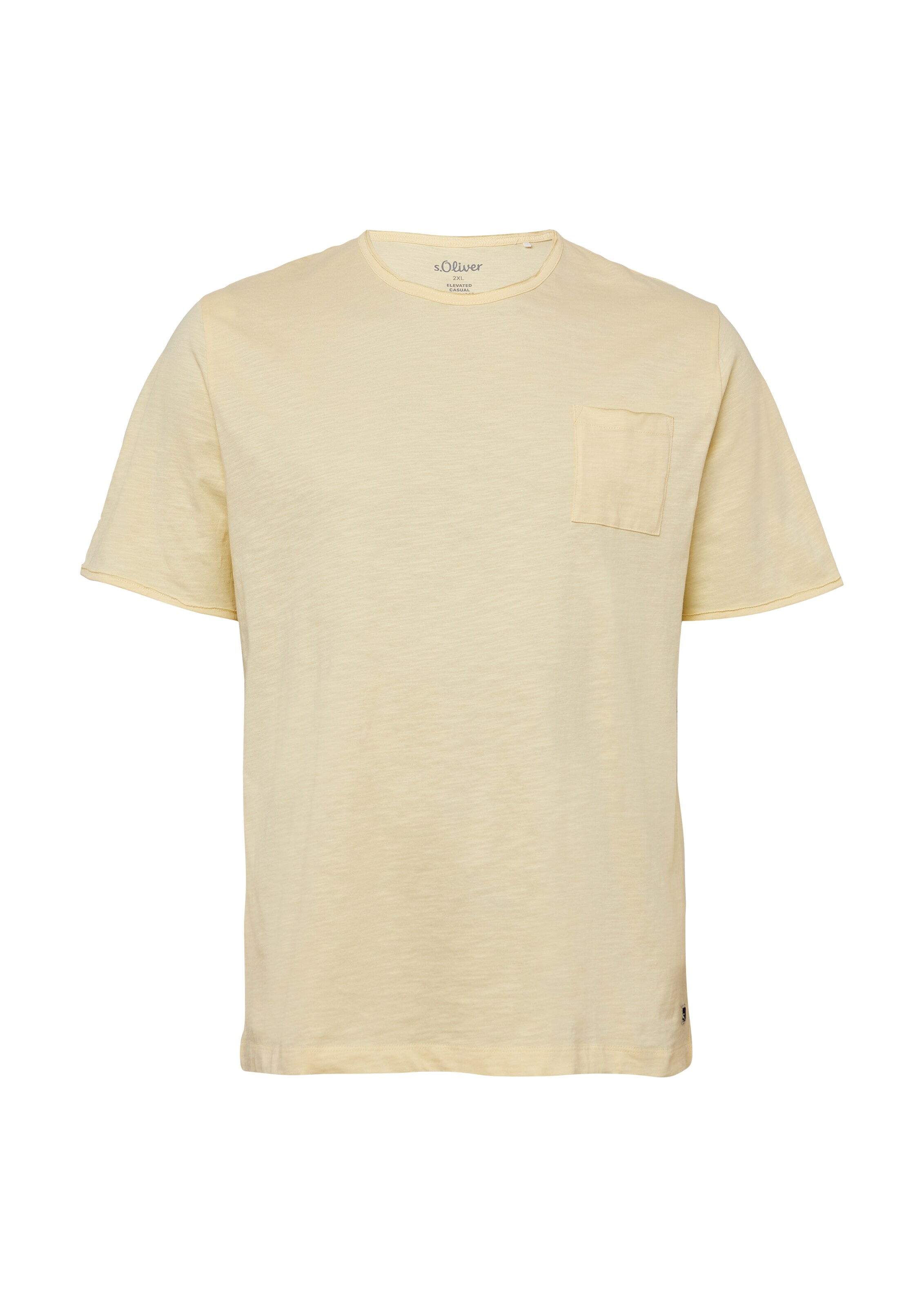 s.Oliver Men Big Sizes T-Shirt in Gelb: Vorderseite