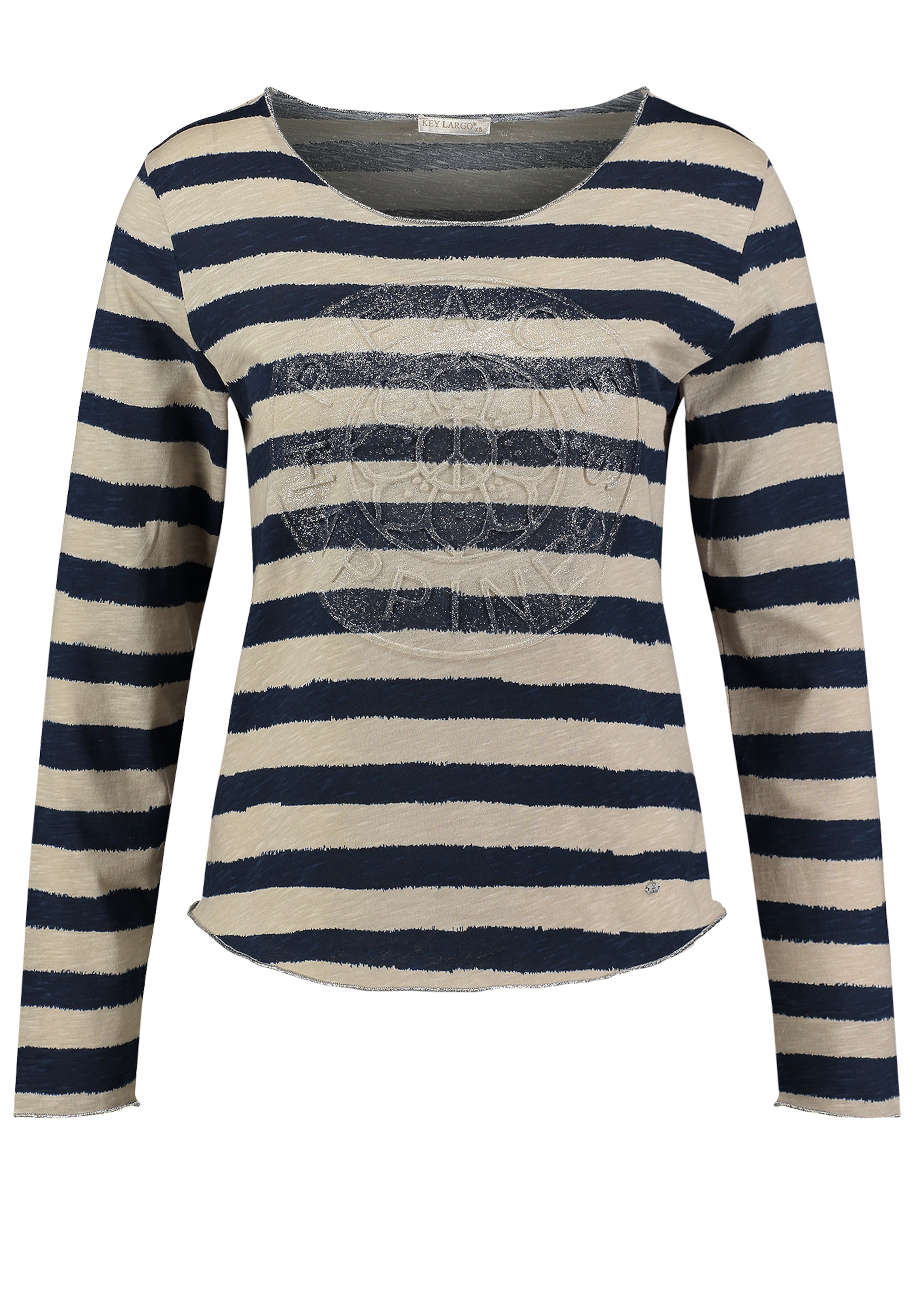 Key Largo Shirts 'Happiness' i beige: forside