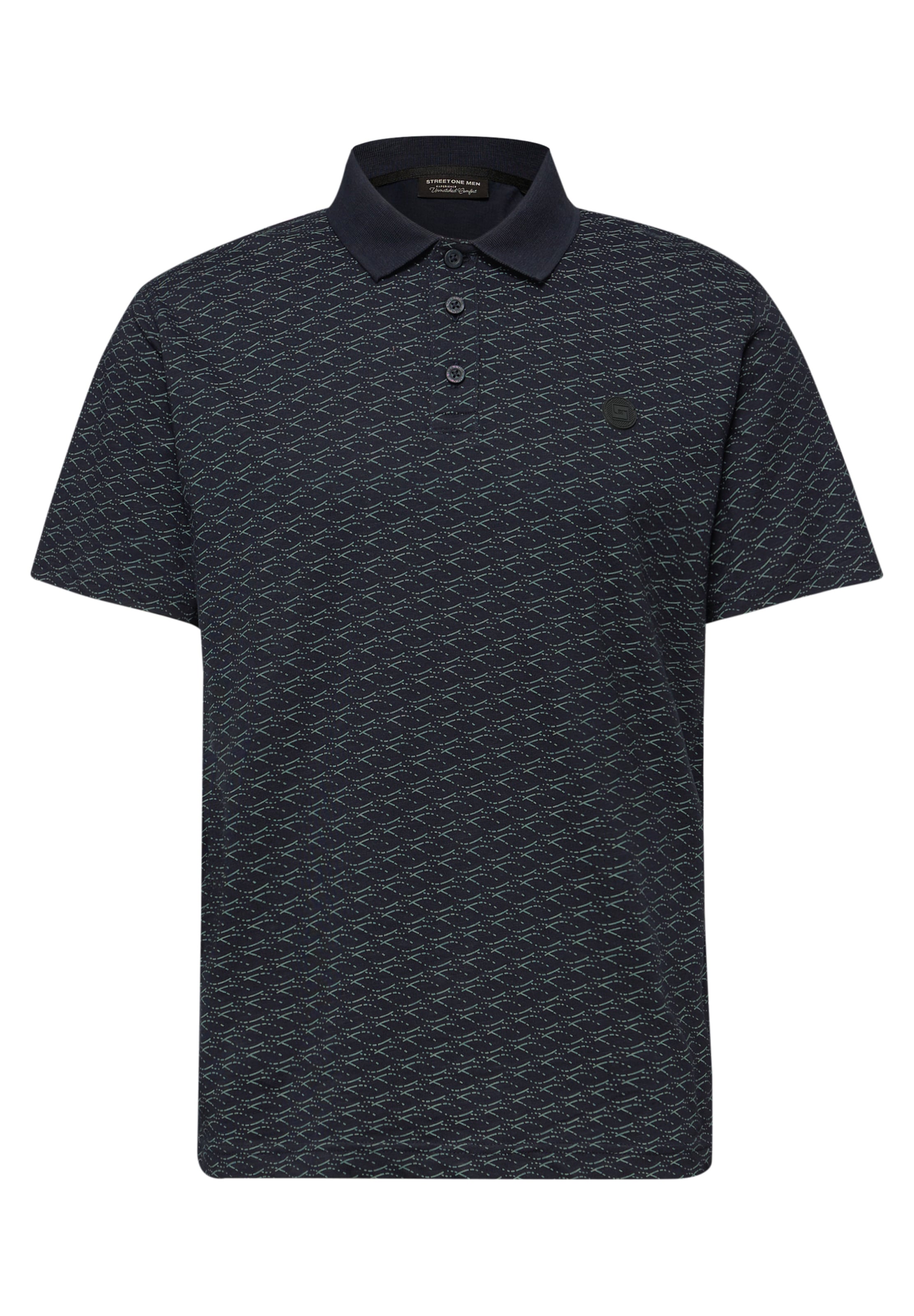 Street One MEN Poloshirt in Blau: Vorderseite