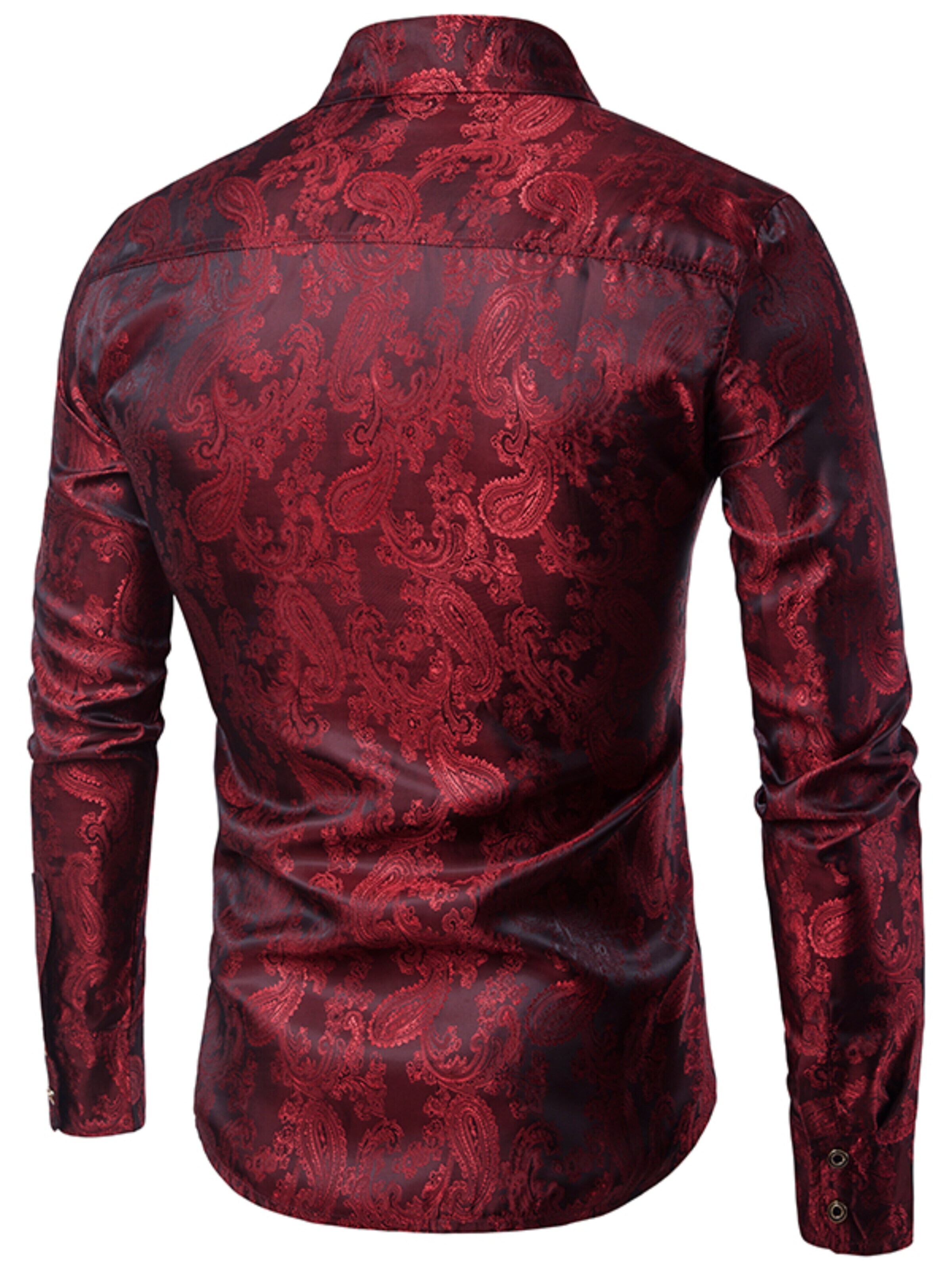 YOUTHUP Comfort fit Button Up Shirt 'Stick' in Red