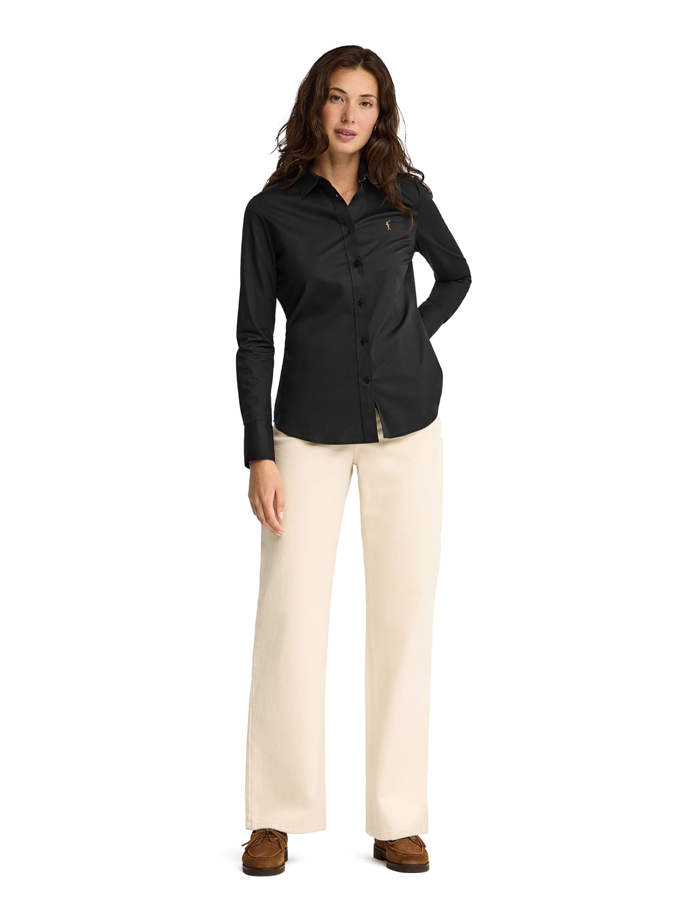Polo Club Blouse Bodysuit in Black