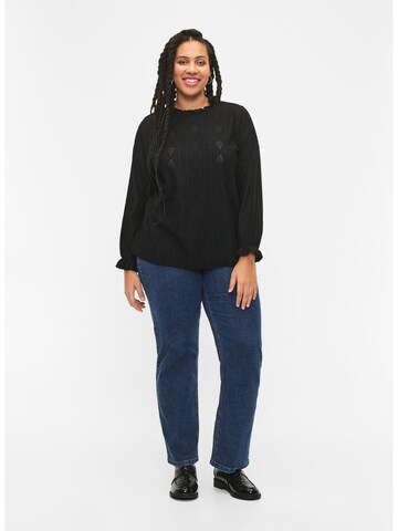 Zizzi - Blusa 'EKAM' em preto