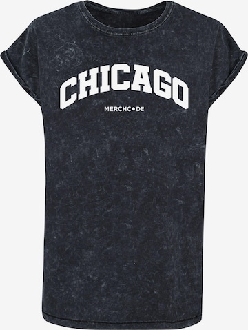 Merchcode T-Shirt 'Chicago' in Schwarz: Vorderseite