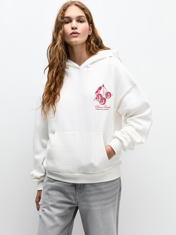 Pull&Bear Sweatshirt i vit