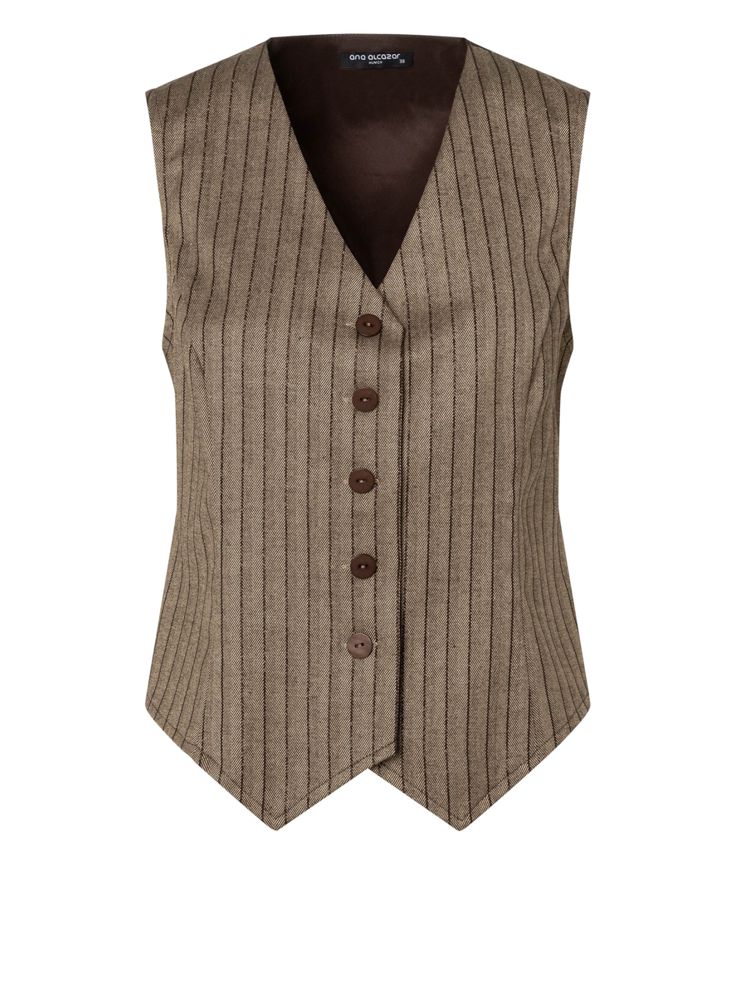 Ana Alcazar Gilet en XS en marron, Vue avec produit