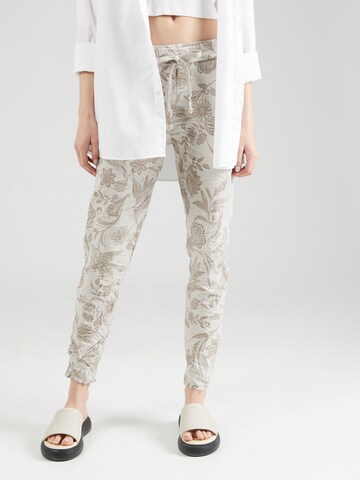 Coupe slim Pantalon 'He44ra' ZABAIONE en gris : devant