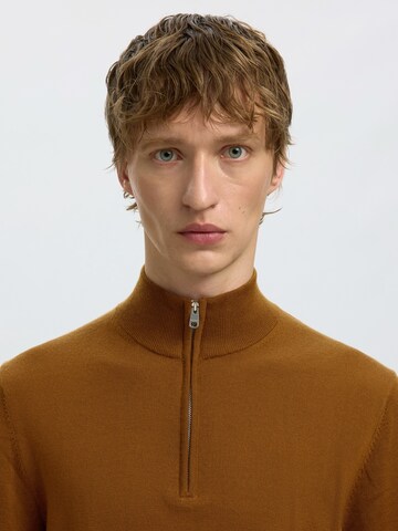 SELECTED Sweater 'SLHTRAY' in Brown