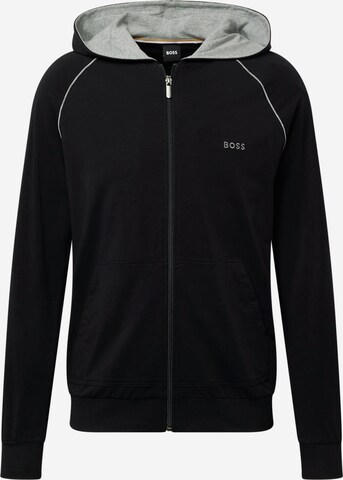 BOSS Zip-Up Hoodie 'Mix&Match' in Black: front