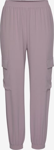 LASCANA Zúžený Kalhoty – fialová: přední strana