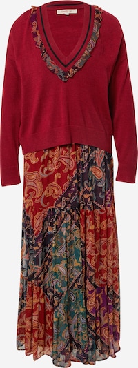 Derhy Robe en mélange de couleurs / bordeaux, Vue avec produit