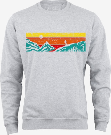 Cotton Prime Sweatshirt 'Let's Hiking' in Grijs: voorkant