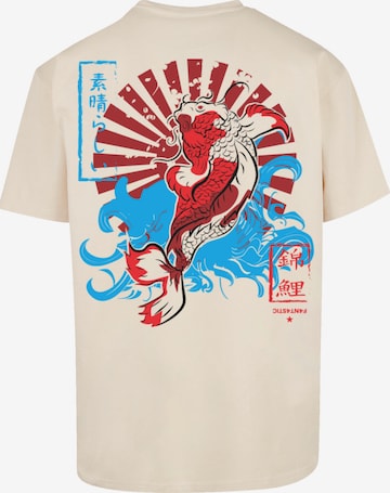 T-Shirt 'Japan Koi' F4NT4STIC en beige