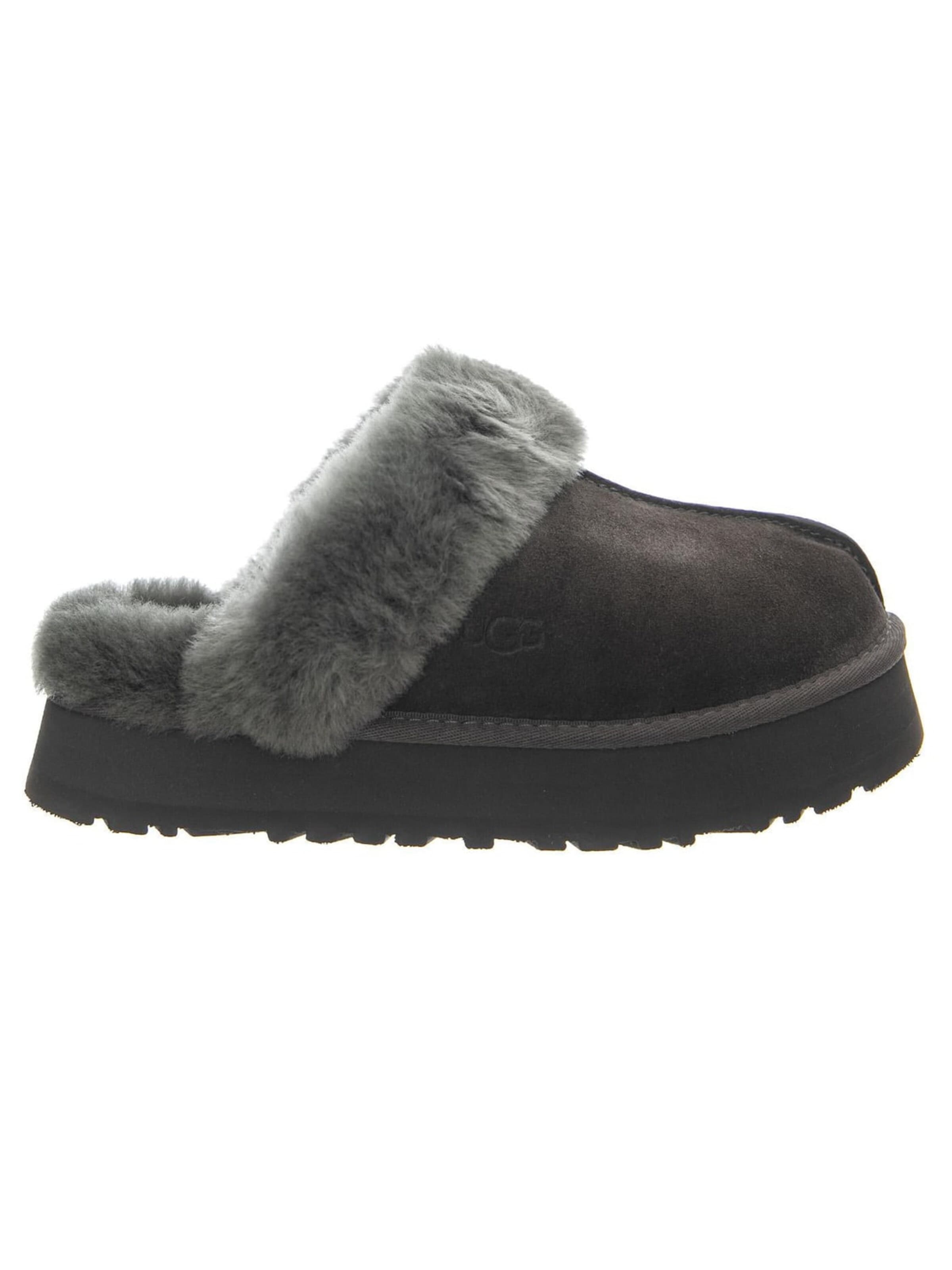 UGG Kapcie 'Disquette Charcoal' w kolorze szary: przód