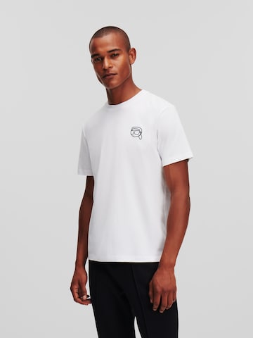 Karl Lagerfeld Shirt ' Ikonik ' in White: front