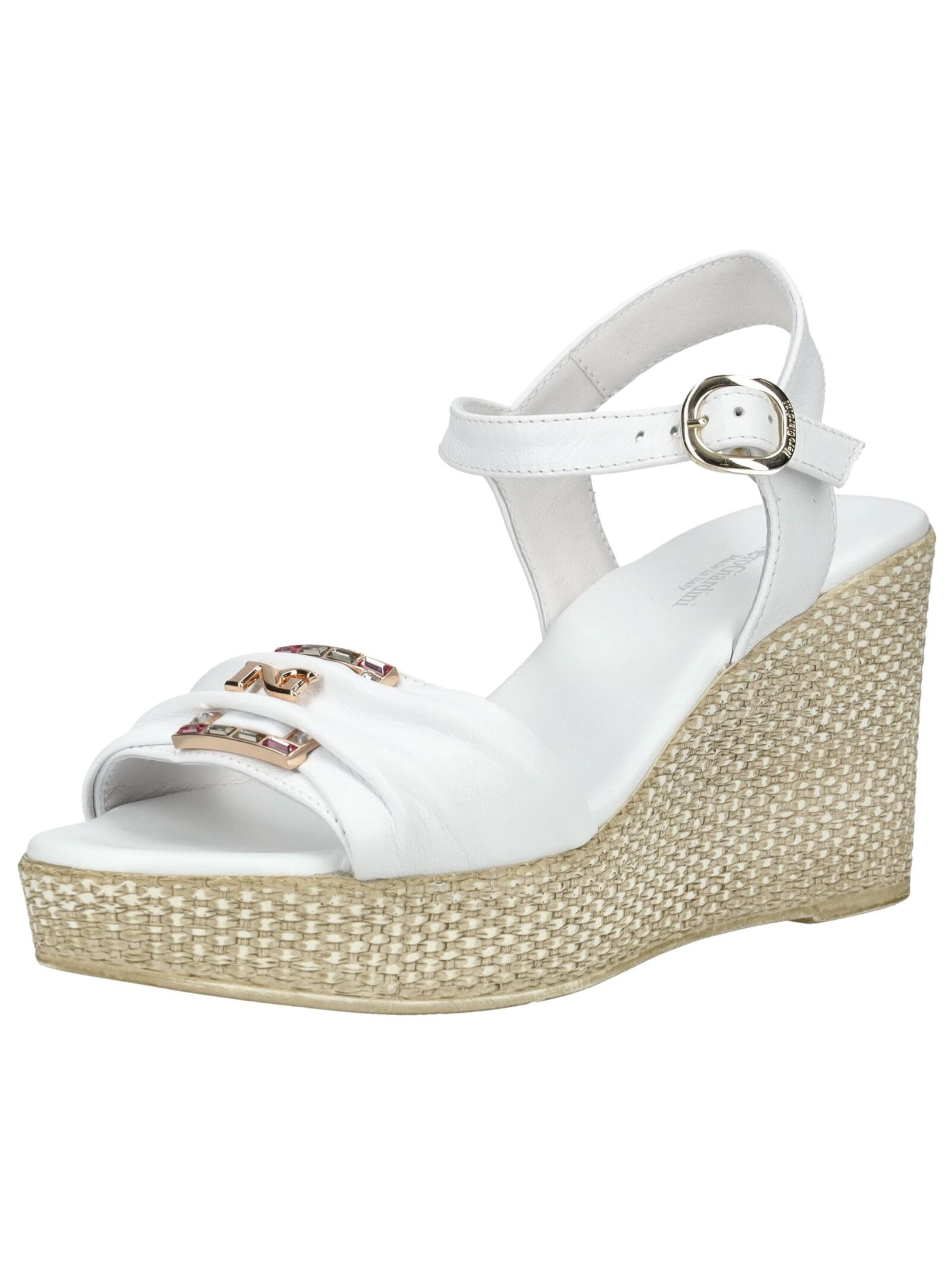 Sandalo di Nero Giardini in bianco: frontale