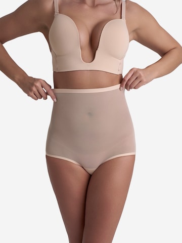 Bye Bra Shapingslip 'Forming Tulle High Waist Brief' in Beige: voorkant