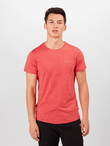 T-Shirt 'Jaspe' Tommy Jeans en rouge : devant