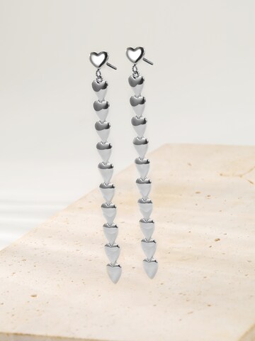 Hey Happiness Ohrringe 'Heart Cascade' in Silber