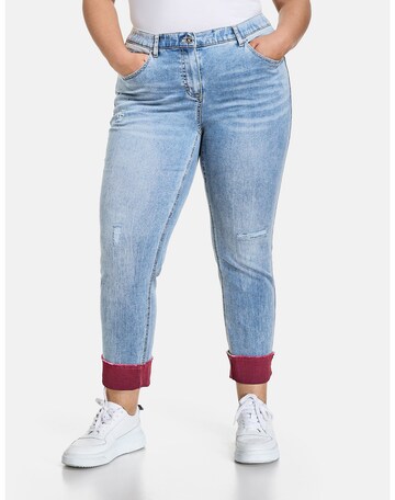 SAMOON Jeans in Blue: front
