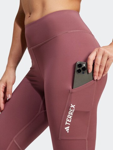ADIDAS TERREX Скинни Штаны в спортивном стиле в Коричневый