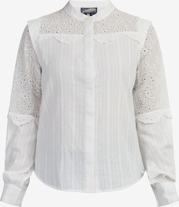 Camicia da donna di DreiMaster Vintage in bianco: frontale