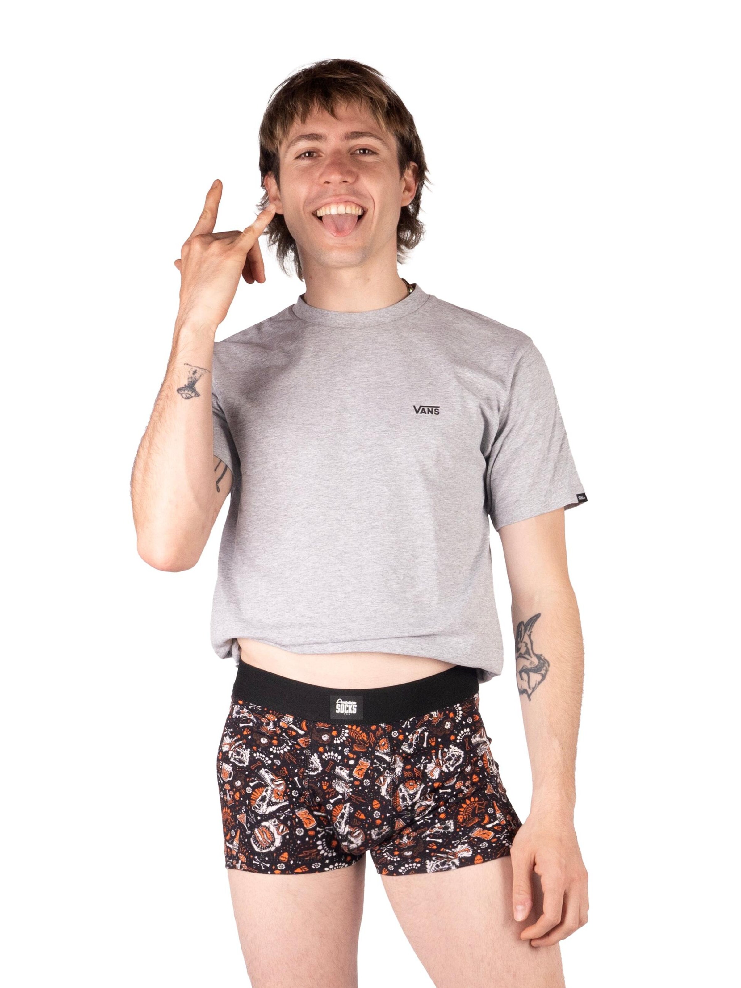 Boxer 'Slick Dinos' di American Socks in nero