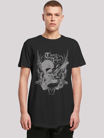 F4NT4STIC Shirt 'Looney Tunes Tweety Pie Rock' in Zwart: voorkant