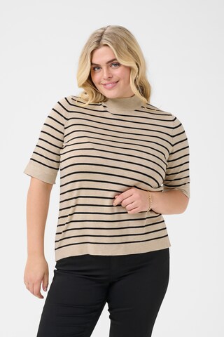 KAFFE CURVE Sveter 'Lizzy' - Béžová: predná strana