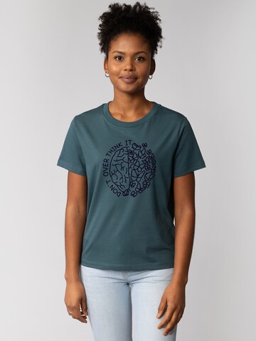 T-shirt 'Don't Overthink It' Watapparel en vert : devant