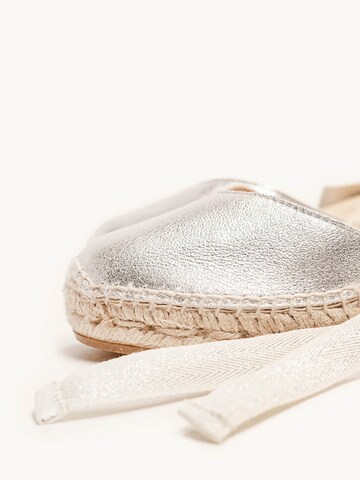 Alhamas - Sandalias 'Alpargata Cuña 5 cm' en plata