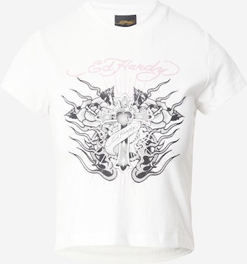 Ed Hardy Shirt in Wit: voorkant