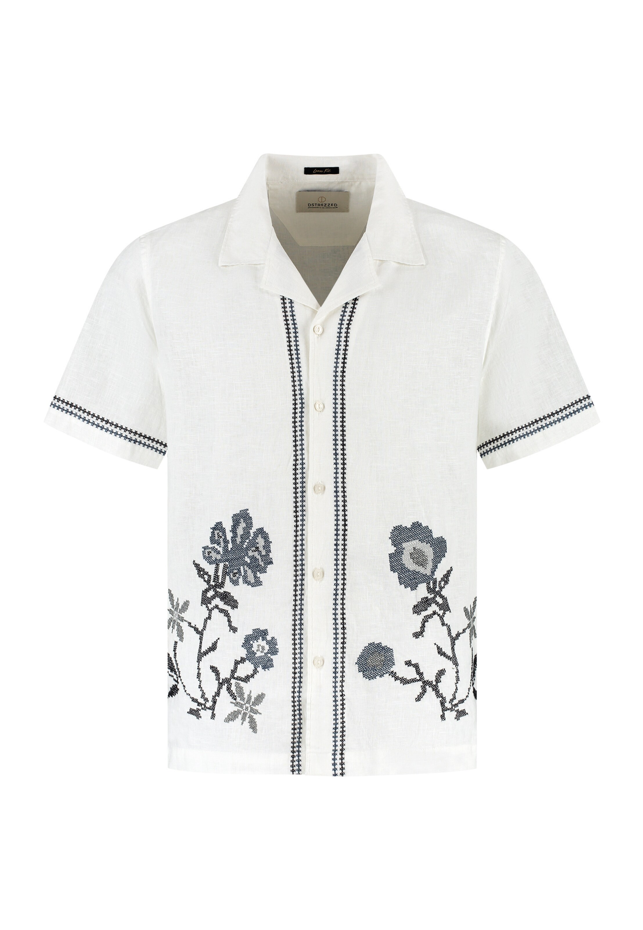 Dstrezzed Regular fit Button Up Shirt in White: front