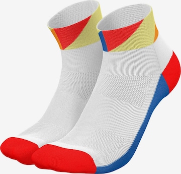 INCYLENCE Athletic Socks 'POLYGONS SHORT' in Blue: front