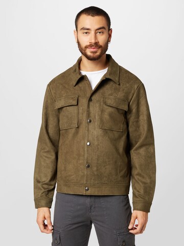 BURTON MENSWEAR LONDON Between-Season Jacket in Green: front