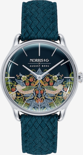 August Berg Uhr 'MORRIS & CO Silver Indigo Perlon 30mm' in blau, Produktansicht