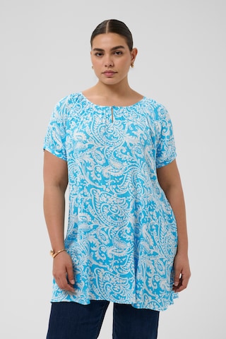 KAFFE CURVE Tunic in Blue: front