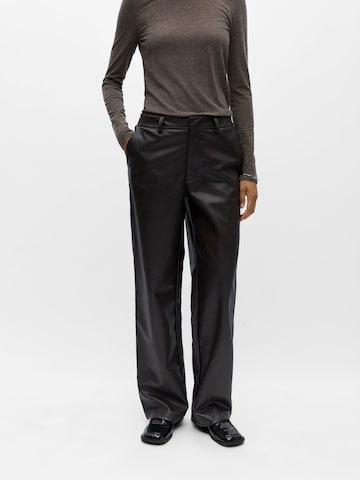 OBJECT Wide leg Broek 'OBJLIVA' in Bruin: voorkant