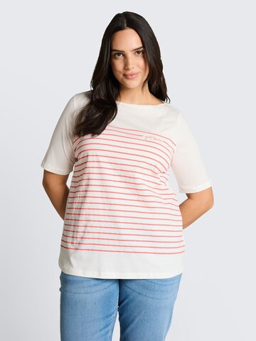 Tom Tailor Women + Shirt in Wit: voorkant