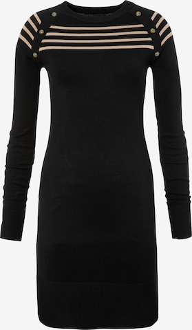 MELROSE Knitted dress in Black: front