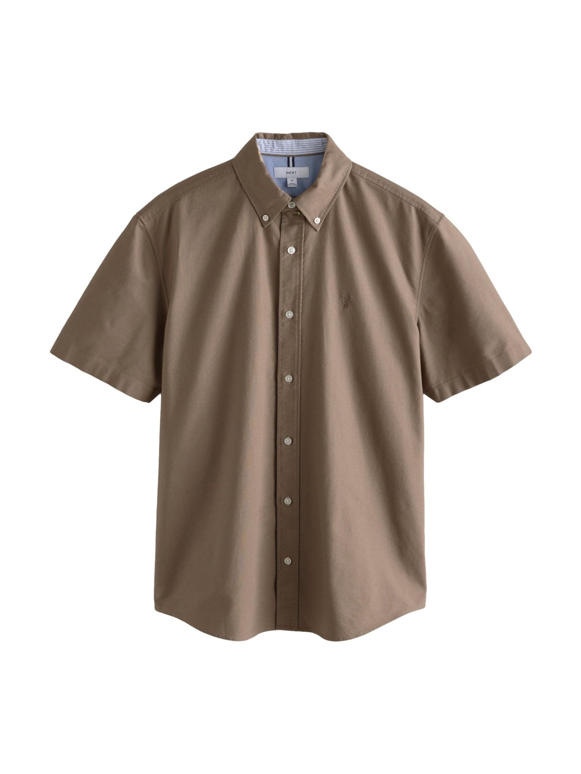 Next Regular fit Πουκάμισο σε μπεζ: μπροστά