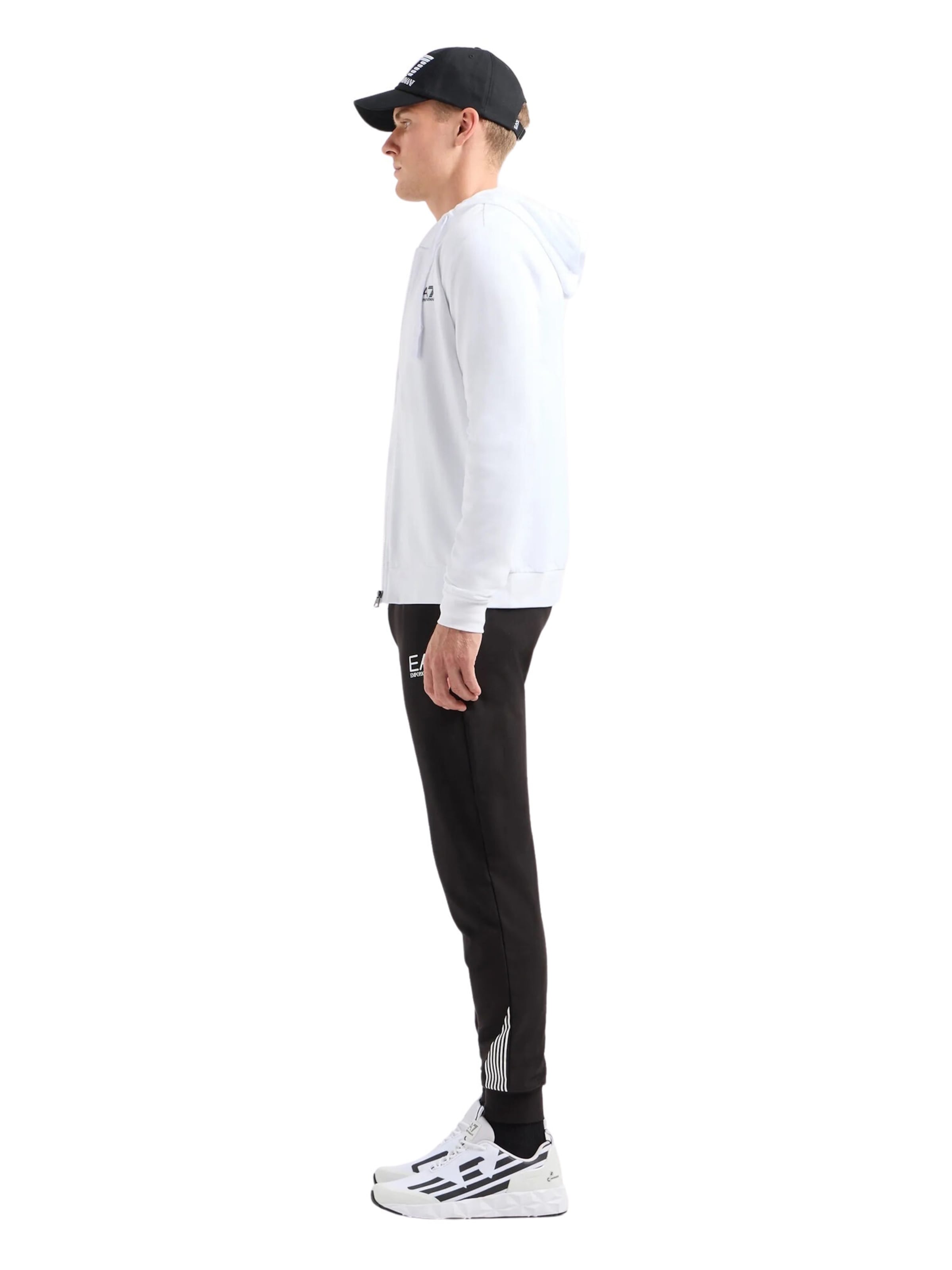 EA7 Emporio Armani - Sudadera con cremallera en blanco