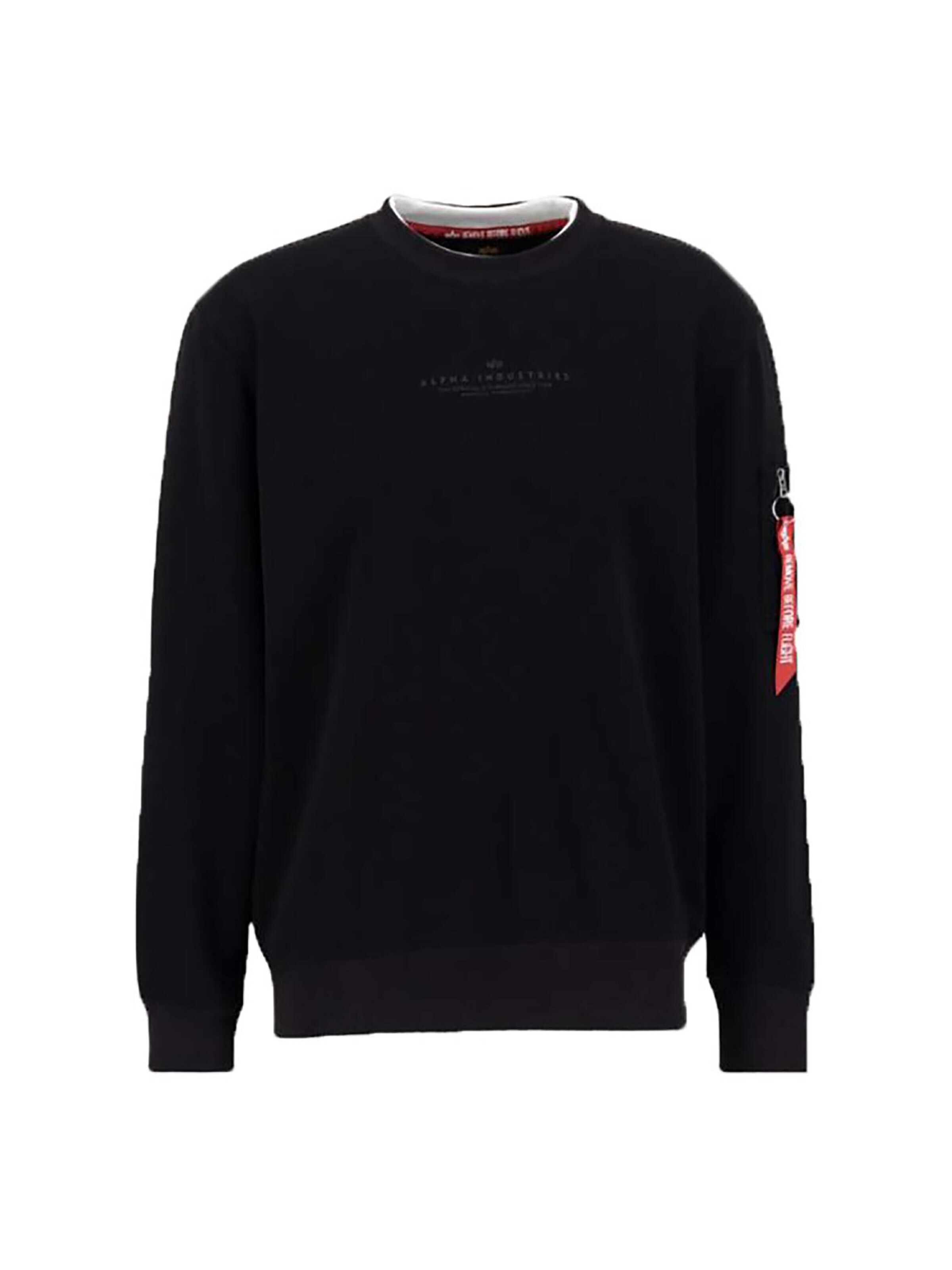 ALPHA INDUSTRIES Sweatshirt 'Double Layer'‌‌‌‌ in Schwarz: Vorderseite