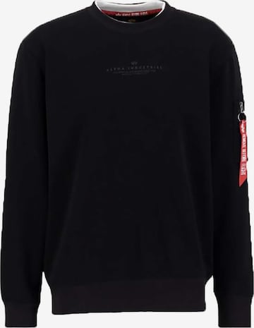ALPHA INDUSTRIES Sweatshirt 'Double Layer' in Schwarz: Vorderseite
